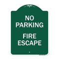 Signmission No Parking Fire Hydrant W/ Graphic, Green & White Aluminum Sign, 18" x 24", GW-1824-23742 A-DES-GW-1824-23742